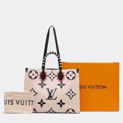 Pre Owned Louis Vuitton Beige Monogram Empreinte Giant Crafty Onthego GM