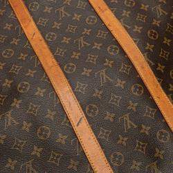 Pre Owned Louis Vuitton Brown Monogram Keepall Bandouliere 55