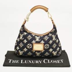 Pre Owned Louis Vuitton Navy Blue Monogram Nylon Limited Edition Bulles PM Bag