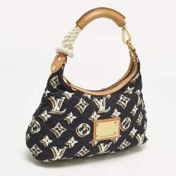 Pre Owned Louis Vuitton Navy Blue Monogram Nylon Limited Edition Bulles PM Bag