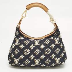 Pre Owned Louis Vuitton Navy Blue Monogram Nylon Limited Edition Bulles PM Bag