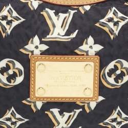 Pre Owned Louis Vuitton Navy Blue Monogram Nylon Limited Edition Bulles PM Bag