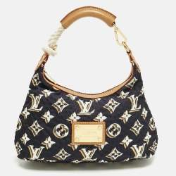 Pre Owned Louis Vuitton Navy Blue Monogram Nylon Limited Edition Bulles PM Bag