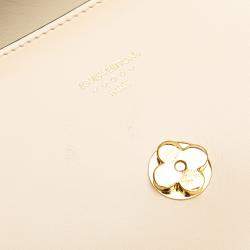 Pre Owned Louis Vuitton White Calfskin LV Pont 9 Soft MM