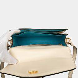 Pre Owned Louis Vuitton White Calfskin LV Pont 9 Soft MM