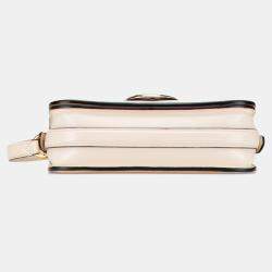 Pre Owned Louis Vuitton White Calfskin LV Pont 9 Soft MM