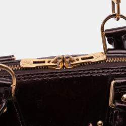 Pre Owned Louis Vuitton Purple Monogram Vernis Flower Alma BB
