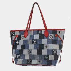 Pre Owned Louis Vuitton Monogram Denim Neverfull MM Shoulder Tote Bag M44981 AR5109