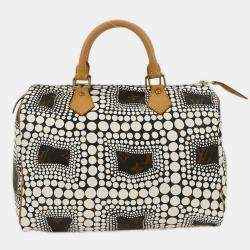 Pre Owned Louis Vuitton White Monogram Town Speedy 30 Handbag 