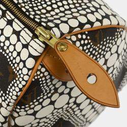 Pre Owned Louis Vuitton White Monogram Town Speedy 30 Handbag 