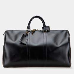 Pre Owned Louis Vuitton Nomade Keepall 50 Black Calf Leather Shoulder Bag