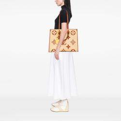 Pre Owned Louis Vuitton Brown Monogram Giant Raffia OnTheGo GM
