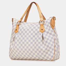 Pre Owned Louis Vuitton White Damier Azur Evora MM