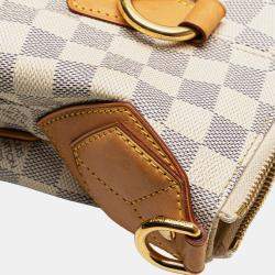 Pre Owned Louis Vuitton White Damier Azur Evora MM