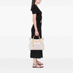Pre Owned Louis Vuitton White Damier Azur Evora MM