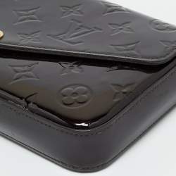 Pre Owned Louis Vuitton Amarante Monogram Vernis Felicie Pochette 