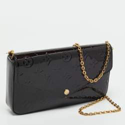 Pre Owned Louis Vuitton Amarante Monogram Vernis Felicie Pochette 