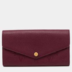 Pre Owned Louis Vuitton Aurore Monogram Empreinte Leather Sarah Wallet