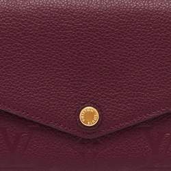 Pre Owned Louis Vuitton Aurore Monogram Empreinte Leather Sarah Wallet