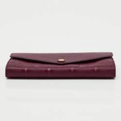 Pre Owned Louis Vuitton Aurore Monogram Empreinte Leather Sarah Wallet