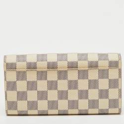 Pre Owned Louis Vuitton Damier Azur Canvas Sarah Wallet