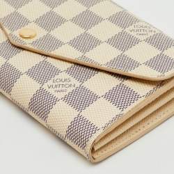 Pre Owned Louis Vuitton Damier Azur Canvas Sarah Wallet