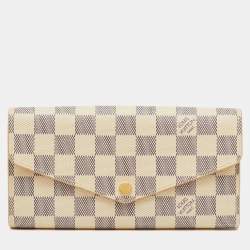 Pre Owned Louis Vuitton Damier Azur Canvas Sarah Wallet