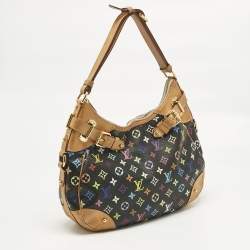 Pre Owned Louis Vuitton Black Multicolor Monogram Canvas Greta Bag