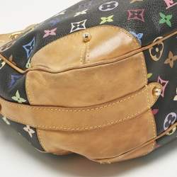 Pre Owned Louis Vuitton Black Multicolor Monogram Canvas Greta Bag