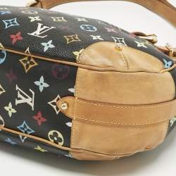 Pre Owned Louis Vuitton Black Multicolor Monogram Canvas Greta Bag