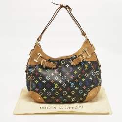 Pre Owned Louis Vuitton Black Multicolor Monogram Canvas Greta Bag