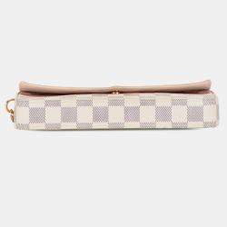 Pre Owned Louis Vuitton White Damier Azur Pochette Felicie