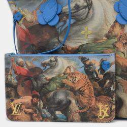 Pre Owned Louis Vuitton Masters Collection Neverfull MM Rubens Blue Coated Canvas Tote Bag