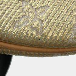 Pre Owned Louis Vuitton Woven Fabric Gold Shoulder Bags