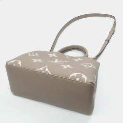 Pre Owned Louis Vuitton Petit Palais Tourterelle Monogram Empreinte Leather Handbag