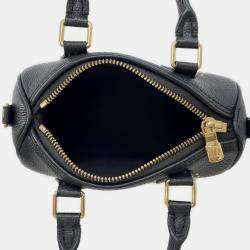 Pre Owned Louis Vuitton Speedy Nano Black Leather Shoulder Bag