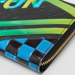 Pre Owned محفظة لويس فيتون زيبي محدودة الإصدار جلد إبي متعدد الألوان بطبعة سباق