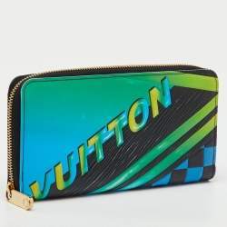 Pre Owned محفظة لويس فيتون زيبي محدودة الإصدار جلد إبي متعدد الألوان بطبعة سباق