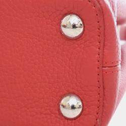 Pre Owned Louis Vuitton Red Taurillon Capucines BB