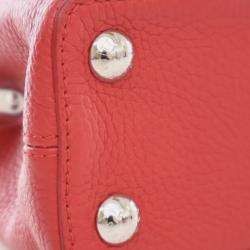 Pre Owned Louis Vuitton Red Taurillon Capucines BB