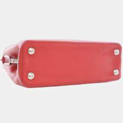 Pre Owned Louis Vuitton Red Taurillon Capucines BB
