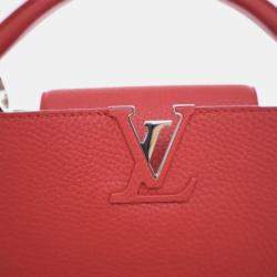 Pre Owned Louis Vuitton Red Taurillon Capucines BB