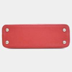 Pre Owned Louis Vuitton Red Taurillon Capucines BB