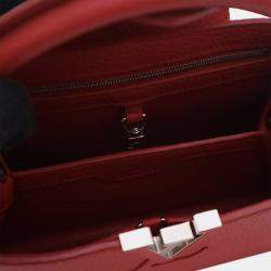 Pre Owned Louis Vuitton Red Taurillon Capucines BB