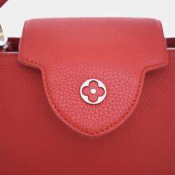Pre Owned Louis Vuitton Red Taurillon Capucines BB