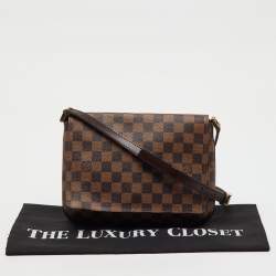 Pre Owned Louis Vuitton Damier Ebene Canvas Musette Tango Bag