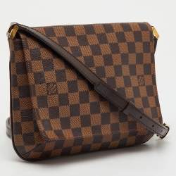 Pre Owned Louis Vuitton Damier Ebene Canvas Musette Tango Bag