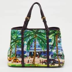 Pre Owned Louis Vuitton Multicolor Canvas and Leather Trim Limited Edition Escale Ailleurs Cabas PM Bag