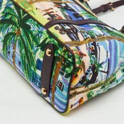 Pre Owned Louis Vuitton Multicolor Canvas and Leather Trim Limited Edition Escale Ailleurs Cabas PM Bag