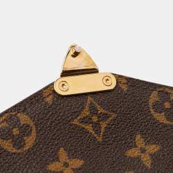 Pre Owned Louis Vuitton Brown Monogram Pochette Metis